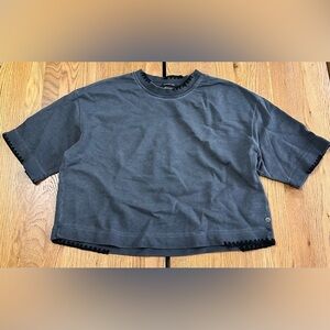 Scotch and soda, short sleeve French cherry oversize sweatshirt